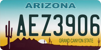 AZ license plate AEZ3906