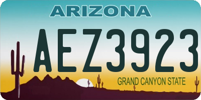 AZ license plate AEZ3923