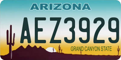 AZ license plate AEZ3929