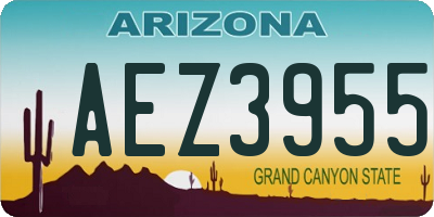 AZ license plate AEZ3955