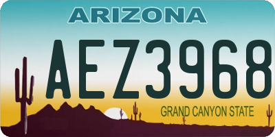 AZ license plate AEZ3968