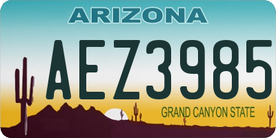AZ license plate AEZ3985