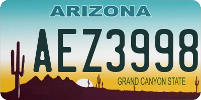 AZ license plate AEZ3998