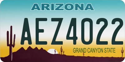 AZ license plate AEZ4022
