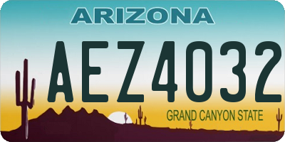 AZ license plate AEZ4032