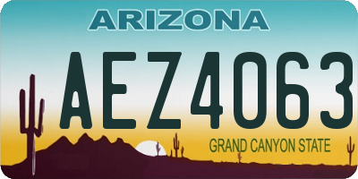 AZ license plate AEZ4063