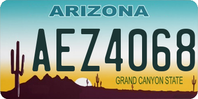 AZ license plate AEZ4068