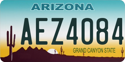 AZ license plate AEZ4084