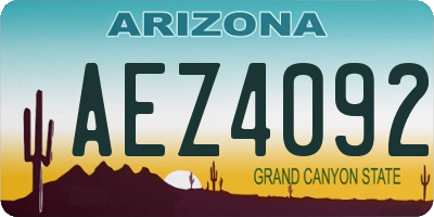 AZ license plate AEZ4092