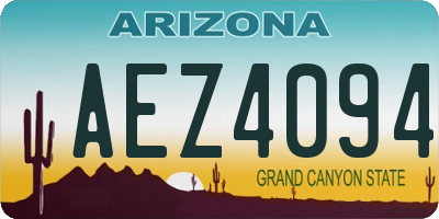 AZ license plate AEZ4094