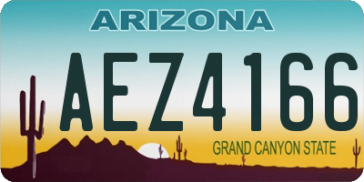 AZ license plate AEZ4166