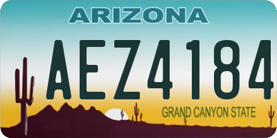 AZ license plate AEZ4184