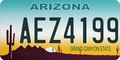 AZ license plate AEZ4199