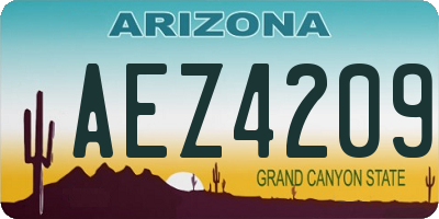AZ license plate AEZ4209