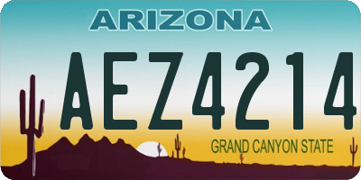 AZ license plate AEZ4214