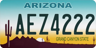 AZ license plate AEZ4222