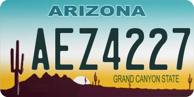 AZ license plate AEZ4227