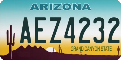AZ license plate AEZ4232