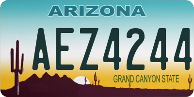 AZ license plate AEZ4244