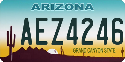 AZ license plate AEZ4246