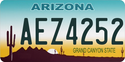 AZ license plate AEZ4252