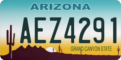 AZ license plate AEZ4291