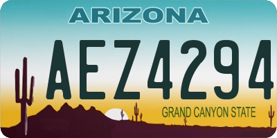 AZ license plate AEZ4294