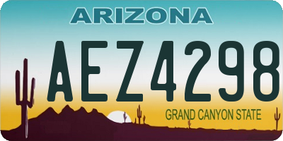 AZ license plate AEZ4298