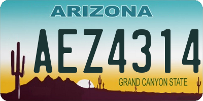 AZ license plate AEZ4314