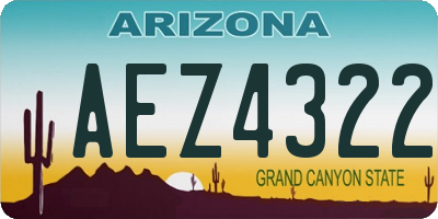 AZ license plate AEZ4322
