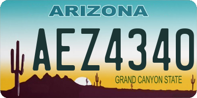 AZ license plate AEZ4340
