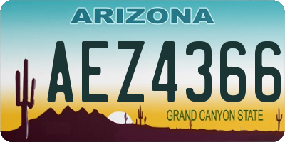 AZ license plate AEZ4366