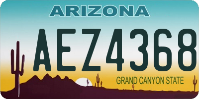 AZ license plate AEZ4368