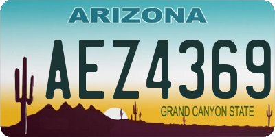 AZ license plate AEZ4369