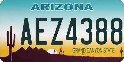 AZ license plate AEZ4388