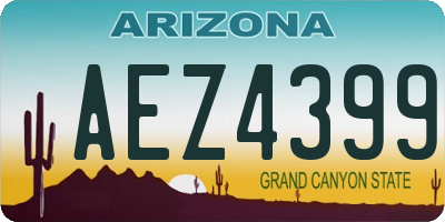 AZ license plate AEZ4399