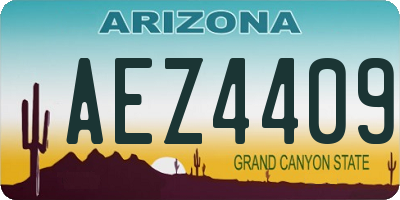 AZ license plate AEZ4409