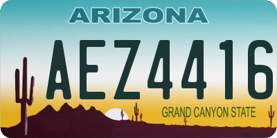 AZ license plate AEZ4416