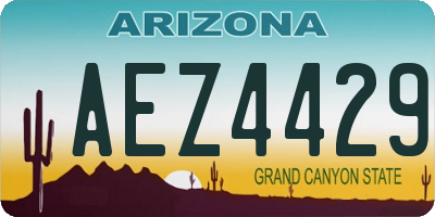 AZ license plate AEZ4429