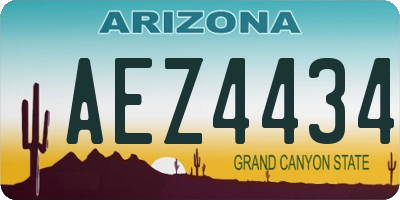 AZ license plate AEZ4434