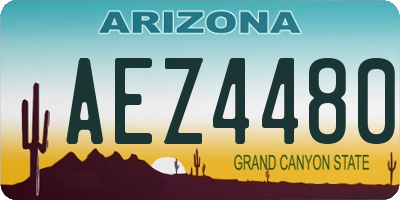 AZ license plate AEZ4480