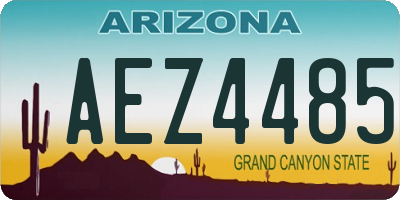 AZ license plate AEZ4485