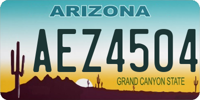 AZ license plate AEZ4504