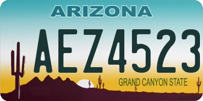 AZ license plate AEZ4523