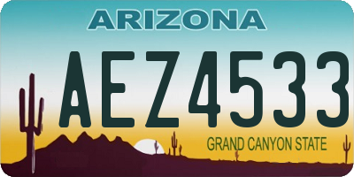 AZ license plate AEZ4533
