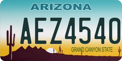 AZ license plate AEZ4540