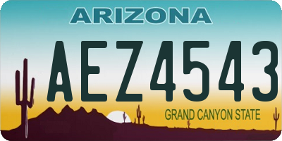 AZ license plate AEZ4543