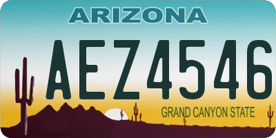 AZ license plate AEZ4546