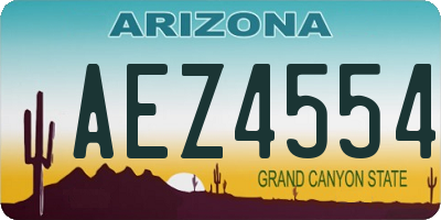 AZ license plate AEZ4554