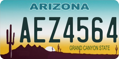 AZ license plate AEZ4564